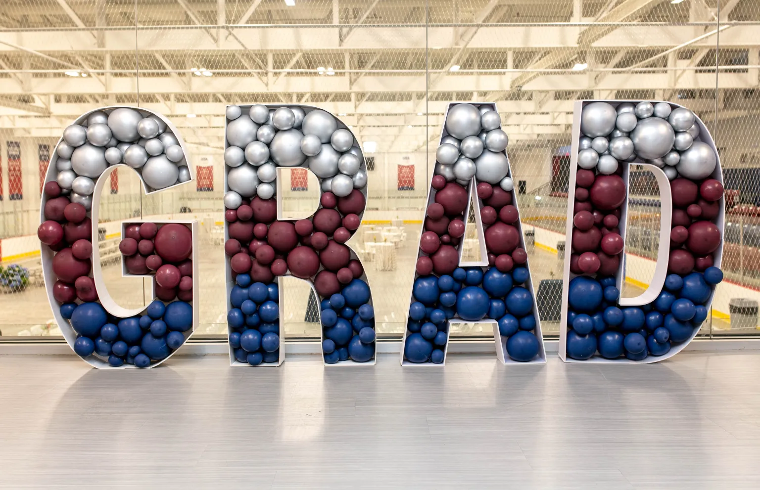 Custom organic balloon garland graduation party South Shore