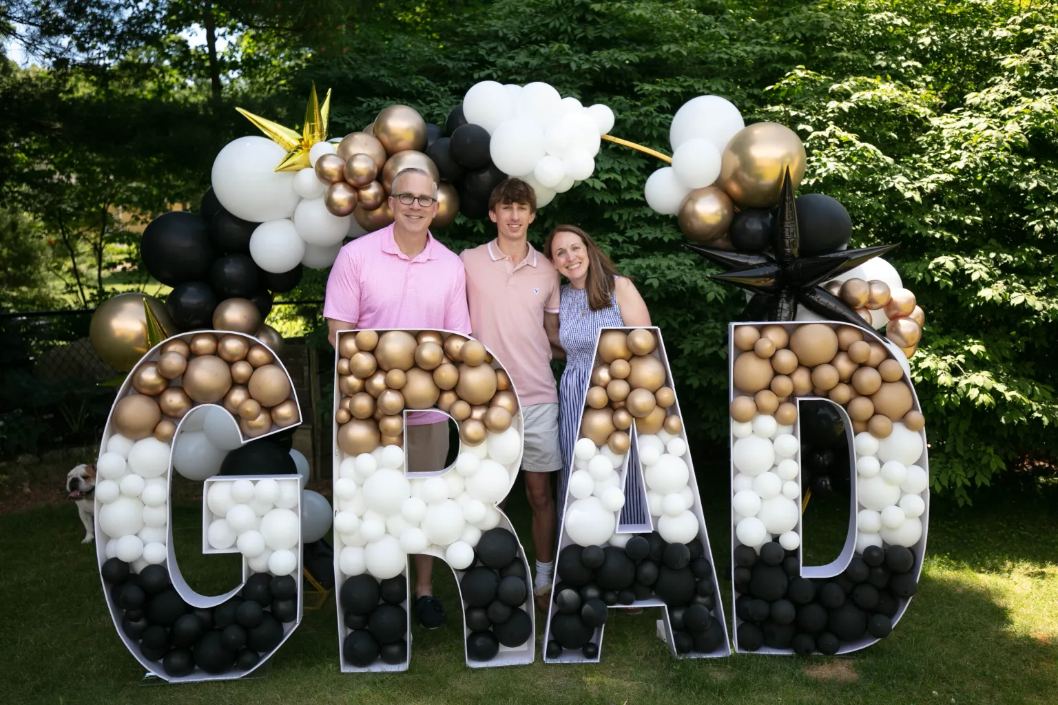 Balloon columns graduation party South Shore MA